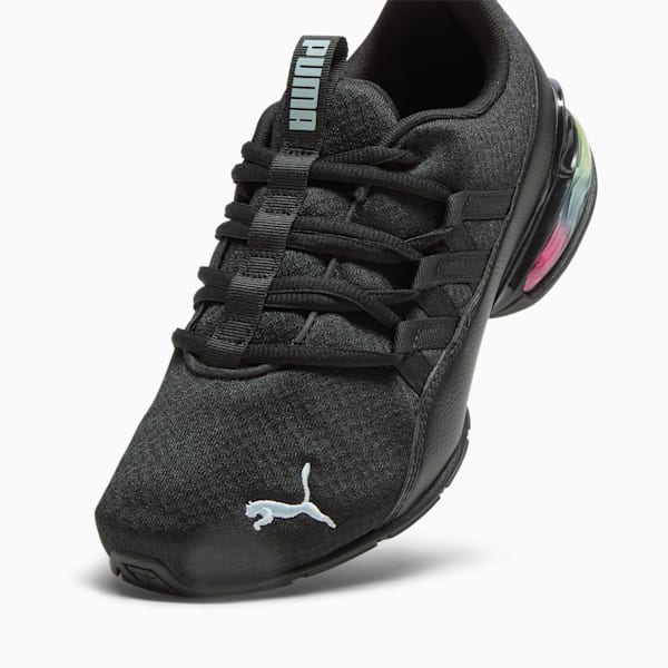 Zapatos deportivos Riaze Prowl Rainbow para mujer, PUMA Black-Frosted Dew, extralarge